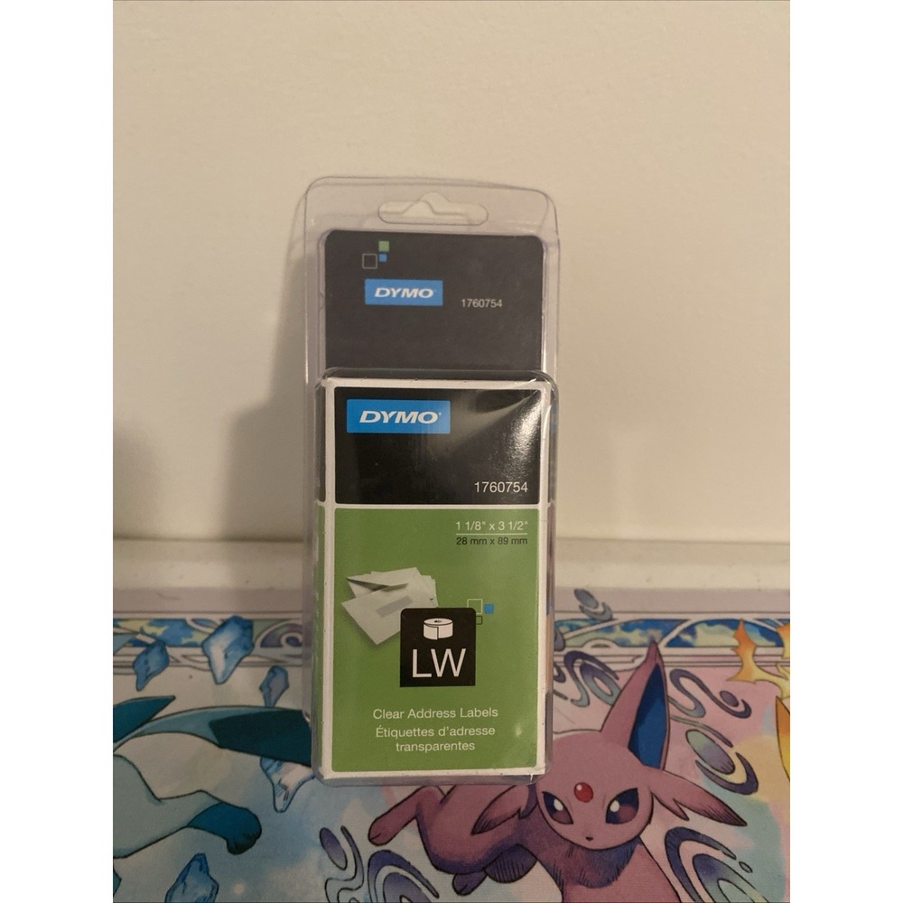 DYMO Address Labels Clear 1760754 LW LabelWriter  1-1/8" 3-1/2" New Sealed